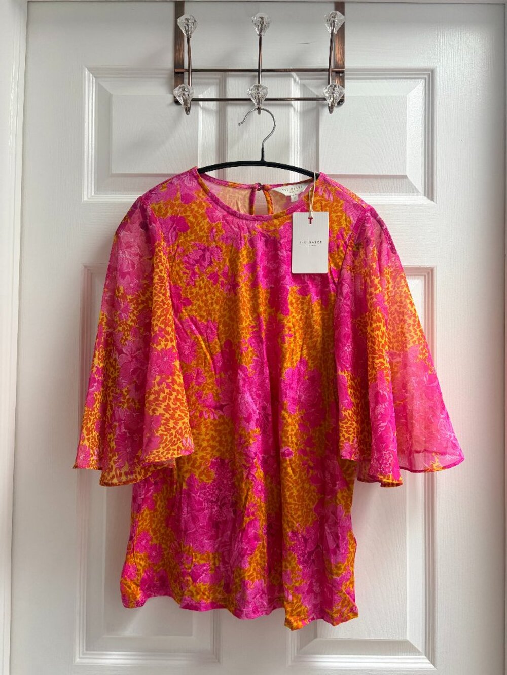 Ted Baker London Women's Printed Top Pink/Orange